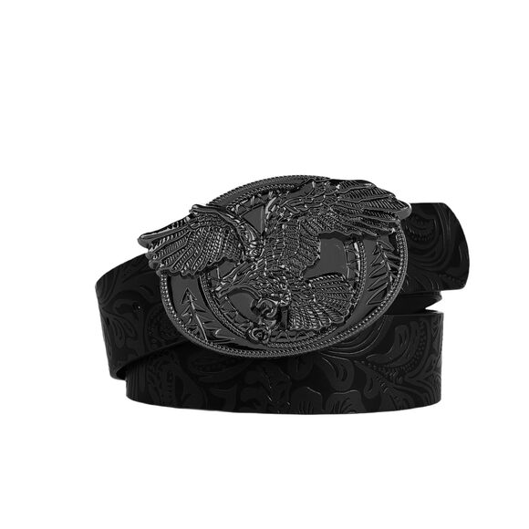 Leather Belt Women Black Belt For Jeans Western Belts Cowgirl Vintage Waist💐 - Picture 8 of 9
